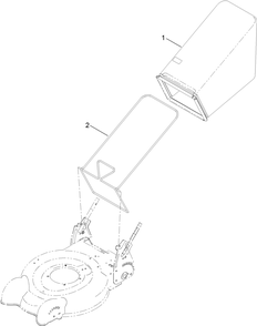 Grass Bag And Frame Assembly Diagram and Parts List for 10605 (312000001-312999999)(2012) Lawn Boy Lawn Mower